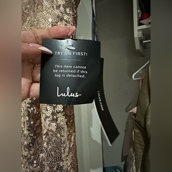 Lulus two piece sequin rose gold set - Picture 4 of 4